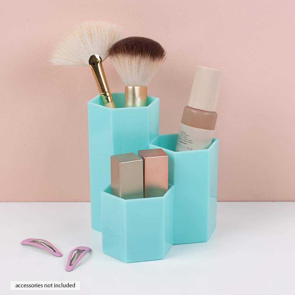 Erin Condren Designer Desk Accessories - Pool Hexagon Pencil Holder - Elegant Pencil Holder Perfect for Storing School, Beauty Supplies, and Personal Belongings - Image 5