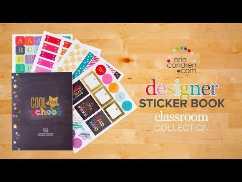 Erin Condren Designer Sticker Book - Cool For School Collection - Image 3