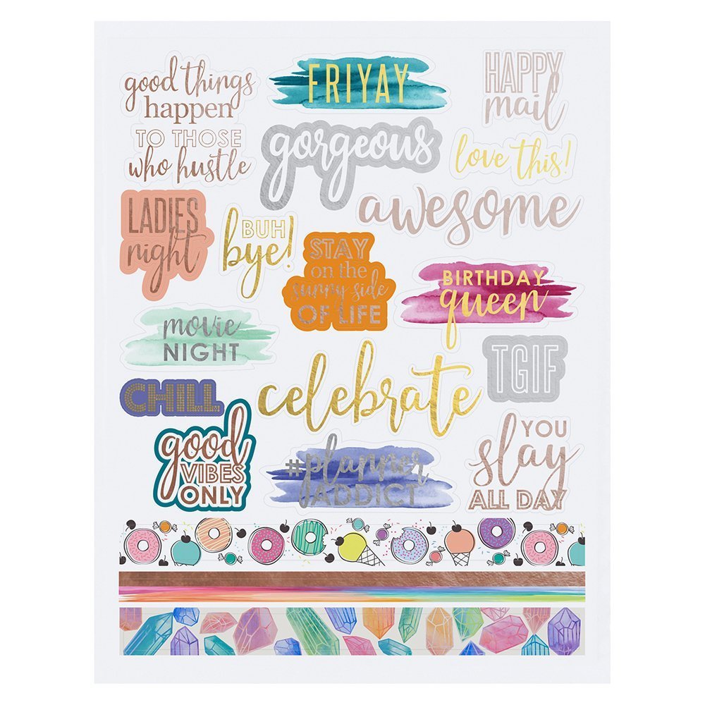 Erin Condren Designer Sticker Pack - Motivation & Celebration Sticker Pack Trio Includes 3 Sticker Sheets, 100+ Stickers - Image 3