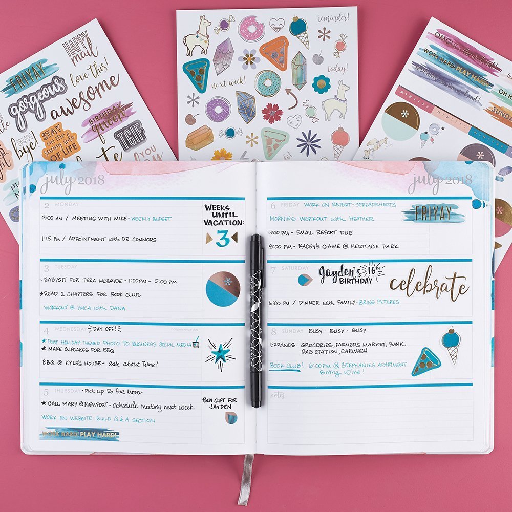 Erin Condren Designer Sticker Pack - Motivation & Celebration Sticker Pack Trio Includes 3 Sticker Sheets, 100+ Stickers - Image 5